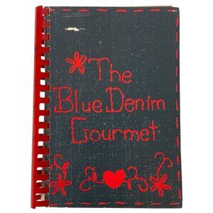 Vintage The Blue Denim Gourmet Cookbook 1981 Junior League of Odessa TX Spiral
